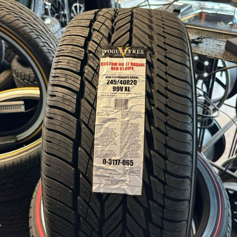 New tire: Vogue Tyre Custom Built Radial VIII Red Stripe 245/40R20 99V XL (DC)